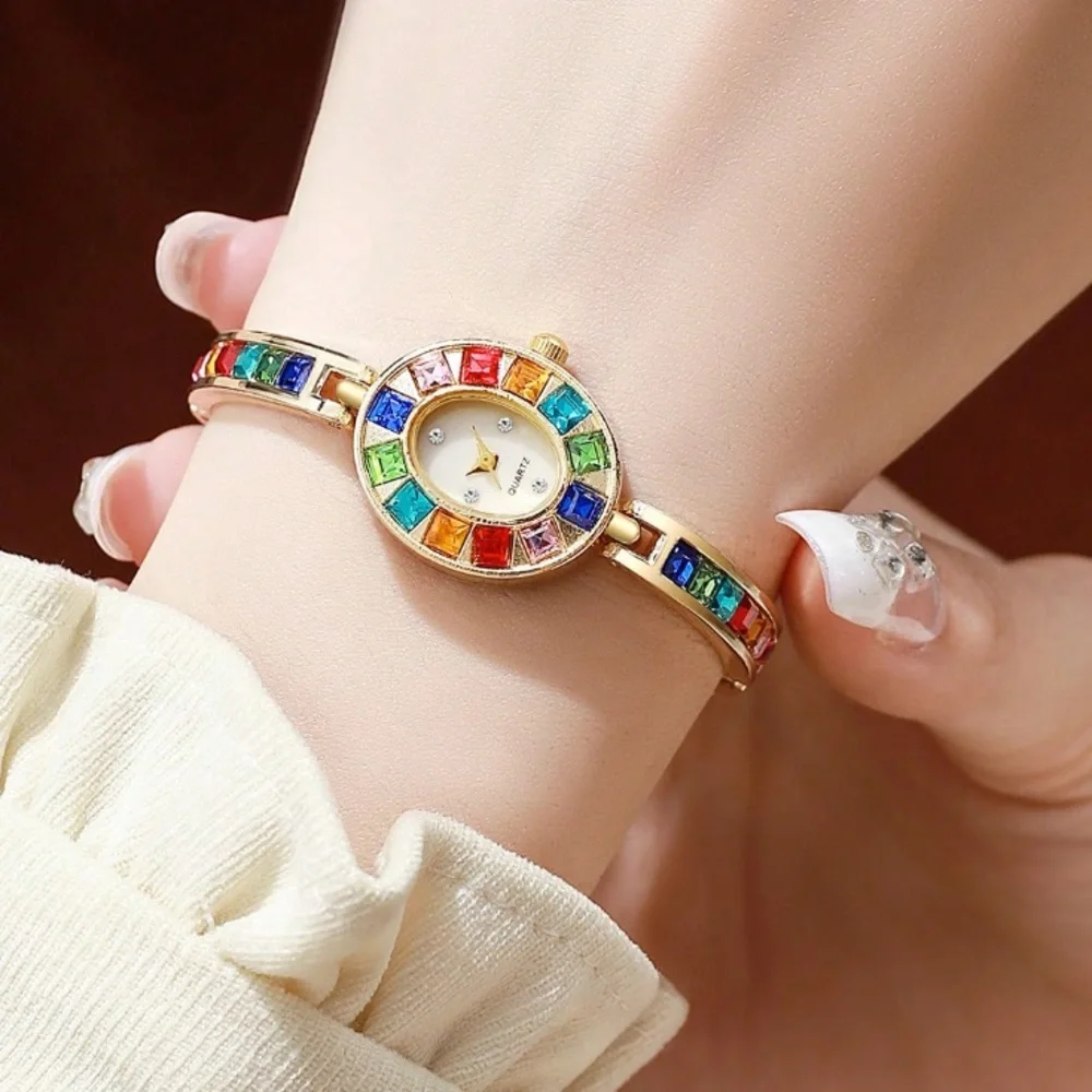 🆕 Gemstone Quartz Bracelet Watch